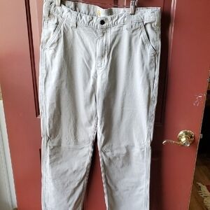 Carhartt Tan Cargo Pants with Relaxed Fit and Lightweight Material